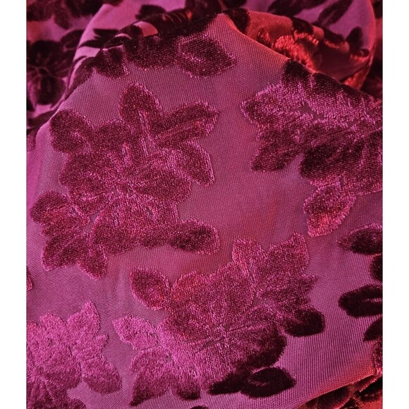 Marc New York Floral Burnout Velvet Button Up Top XL Whimsygoth Renaissance - Picture 4 of 8